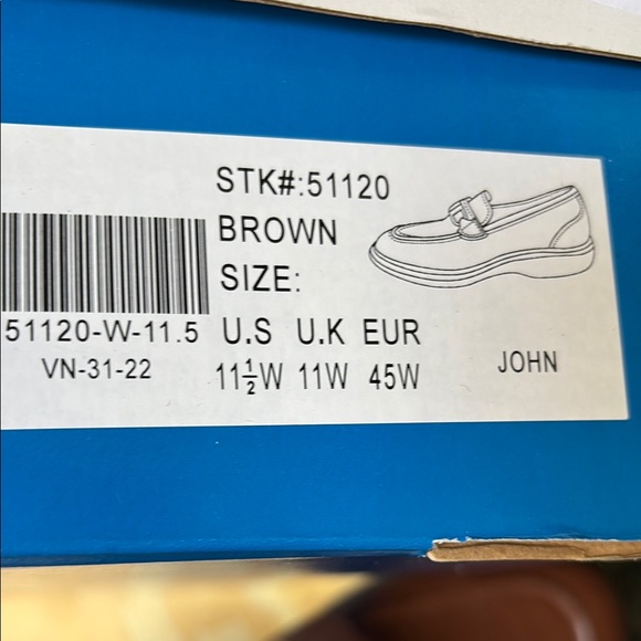 Dr comfort Brown Leather Loafers with hidden adjustable strap size 11.5 Wide - Picture 11 of 11